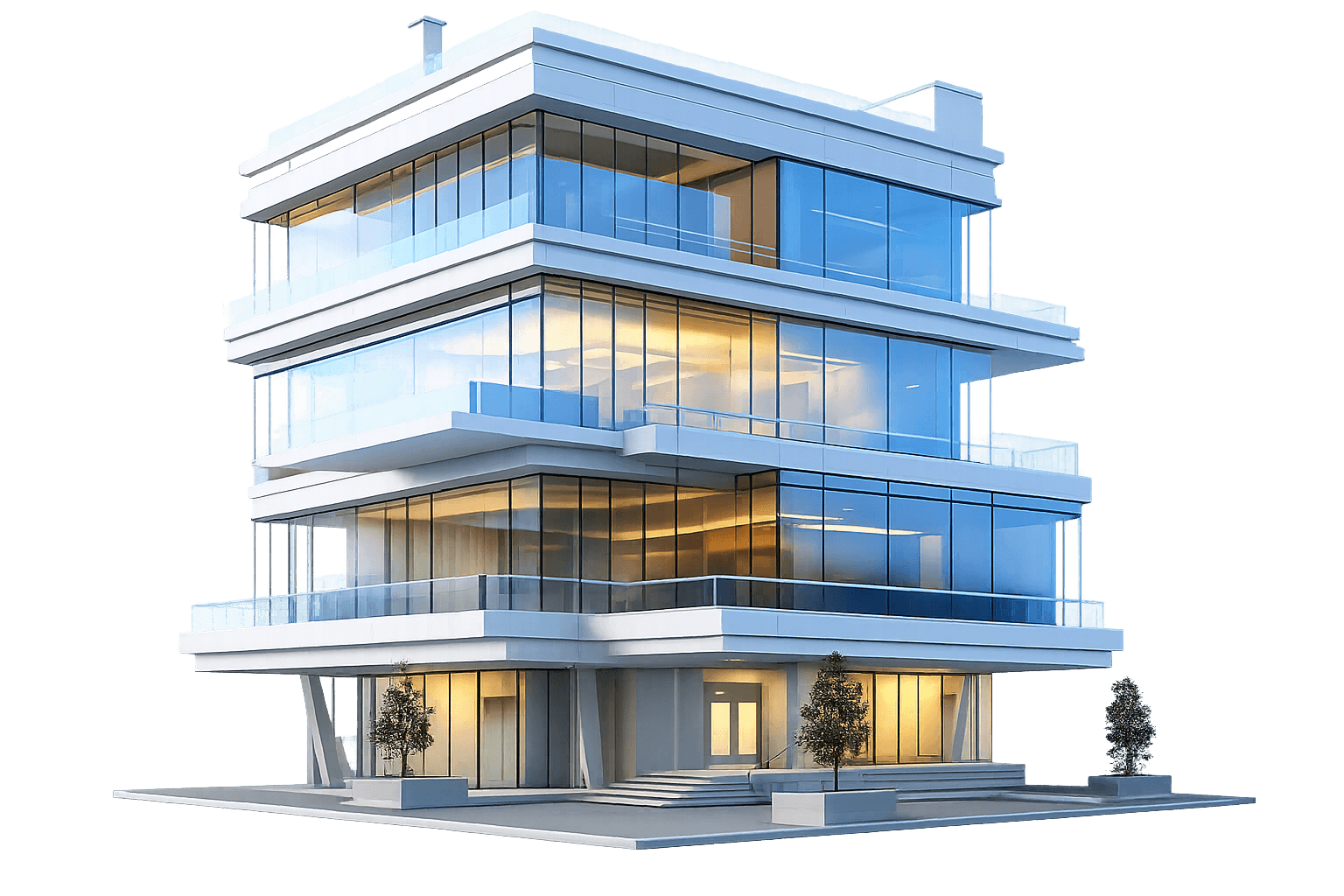 Modern glass building